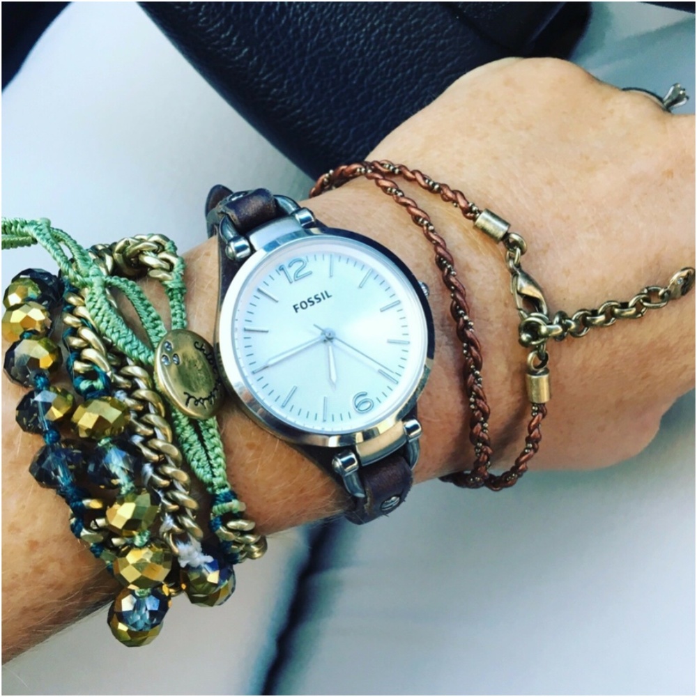 Chloe + Isabel Bead + Chain Wrap Green Gold - Picture 3 of 5